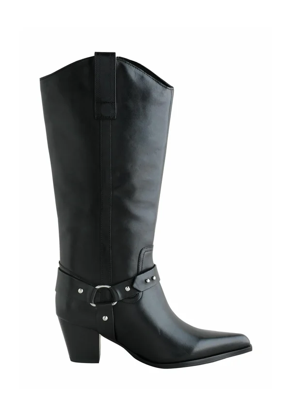 Cowboy-/Bikerboot - black leather
