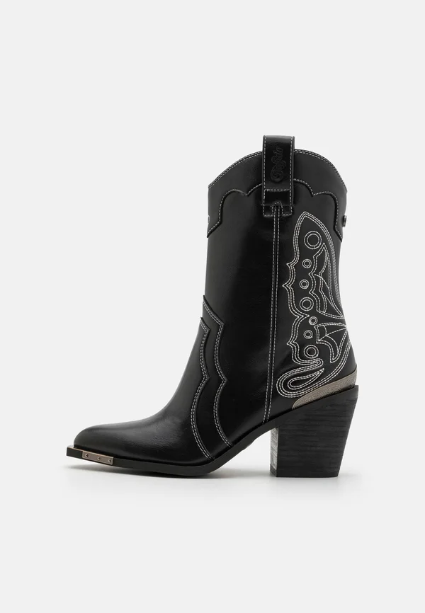 Cowboy-/Bikerboot - black/white