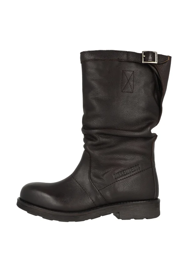 Cowboy-/Bikerboot - brown-ecru-black