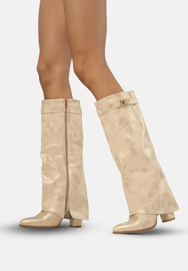 Cowboy-/Bikerboot - goldfarben