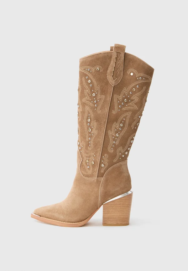 Cowboy-/Bikerboot - light brown