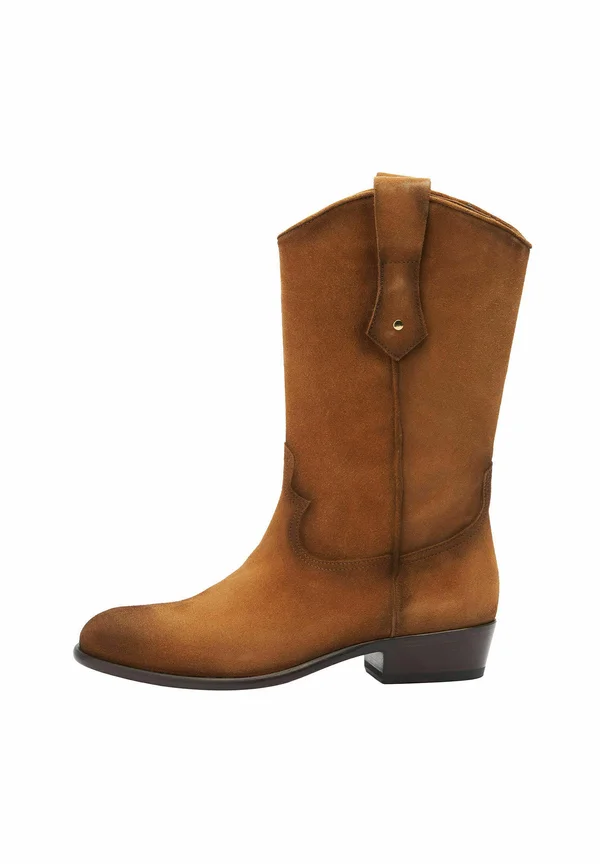 Cowboy-/Bikerstiefelette - beige suede