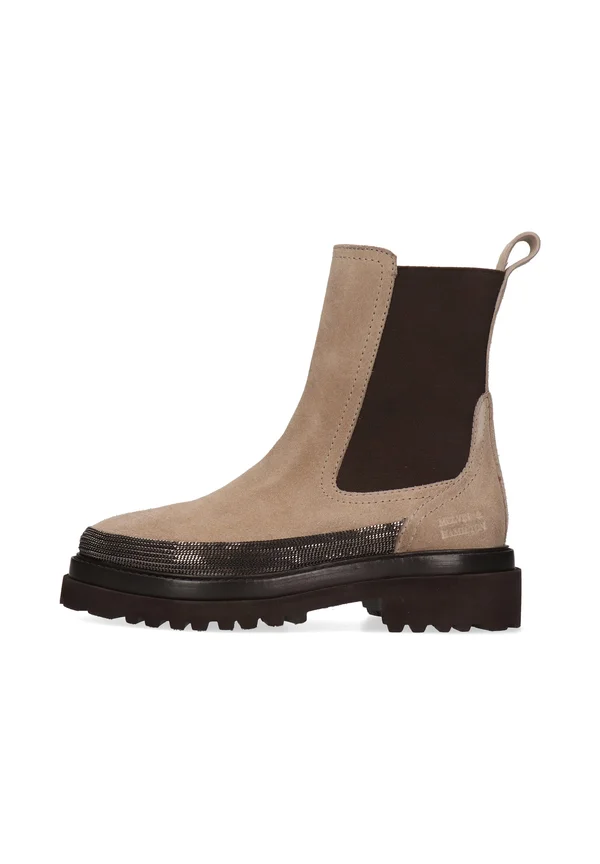 Cowboy-/Bikerstiefelette - beige