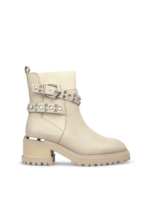 Cowboy-/Bikerstiefelette - blanco