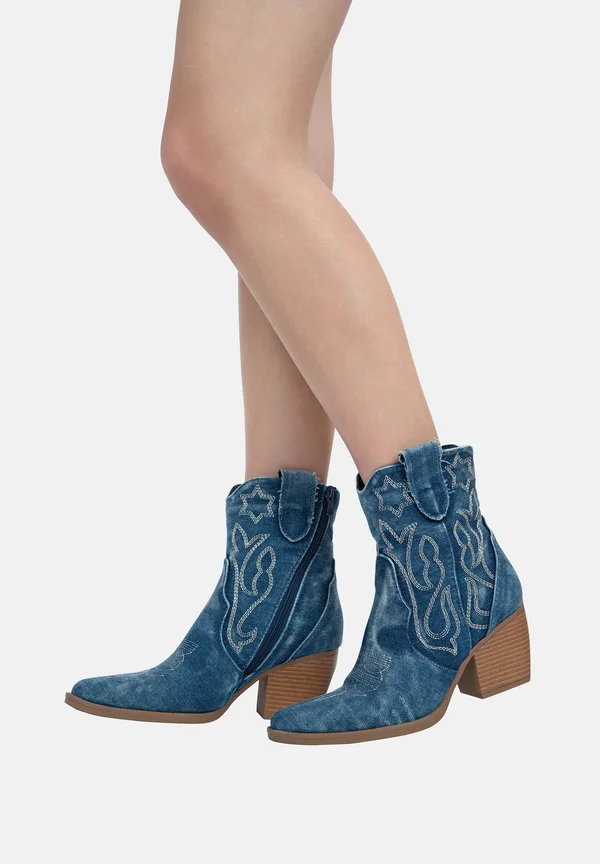 Cowboy-/Bikerstiefelette - blau