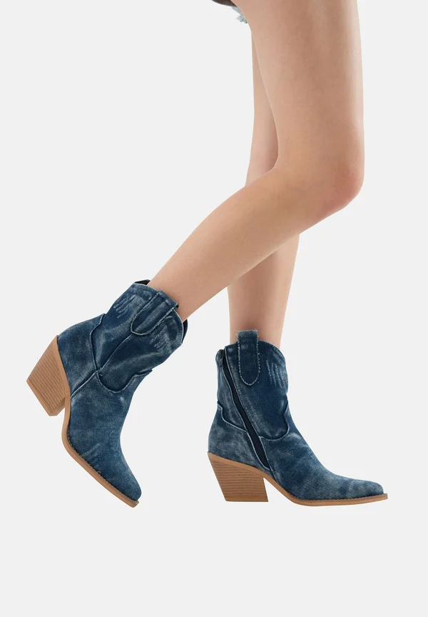 Cowboy-/Bikerstiefelette - blau