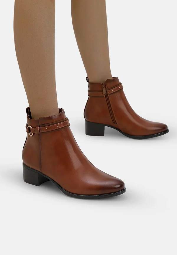 Cowboy-/Bikerstiefelette - braun