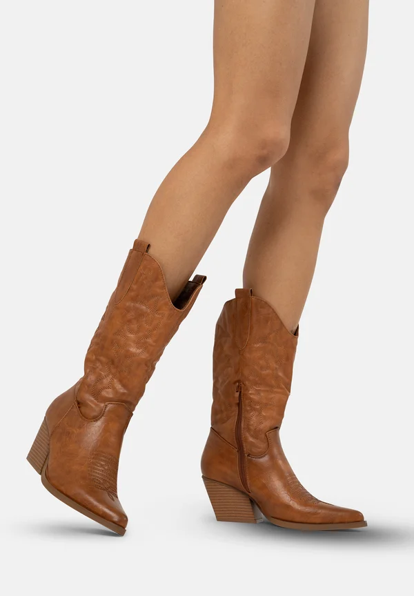 Cowboy-/Bikerstiefelette - braun