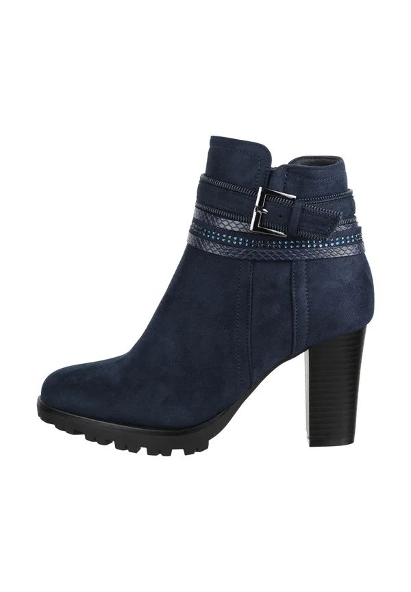 Cowboy-/Bikerstiefelette - dunkelblau