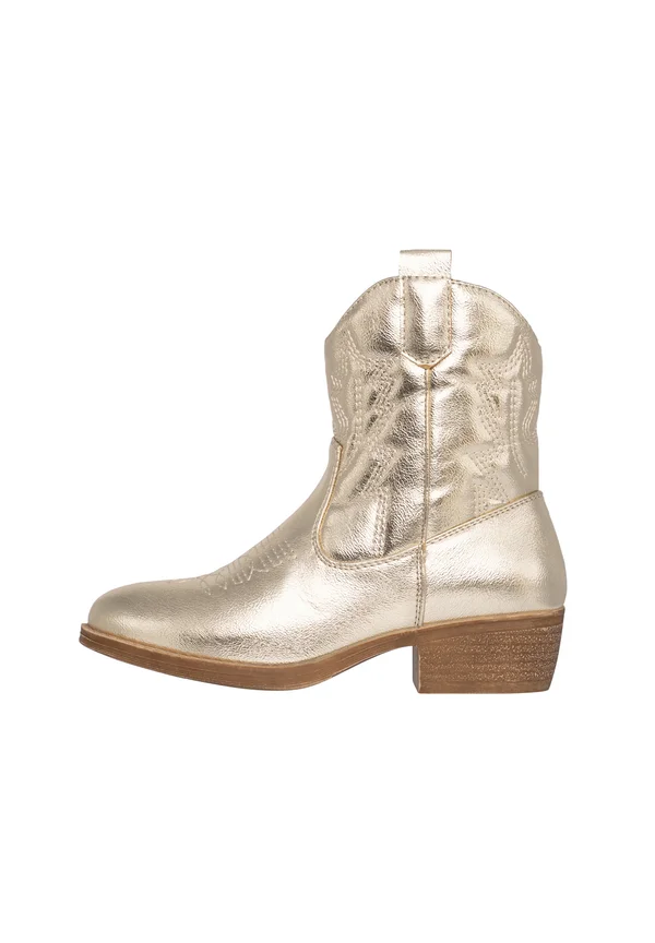 Cowboy-/Bikerstiefelette - goldfarben