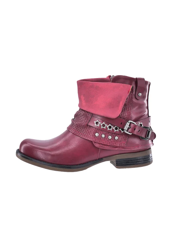 Cowboy-/Bikerstiefelette - rot