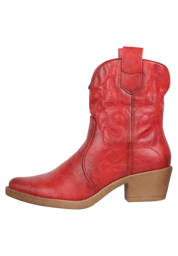 Cowboy-/Bikerstiefelette - rot