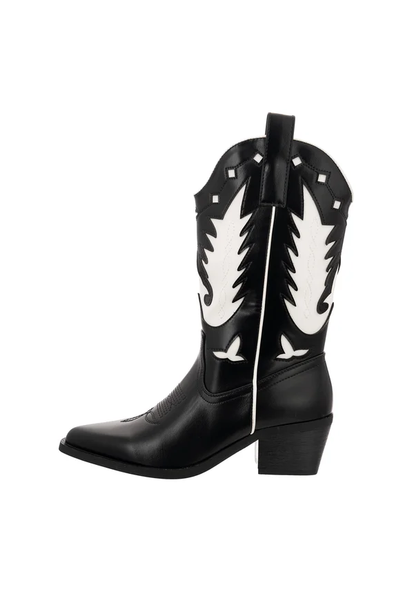 Cowboy-/Bikerstiefelette - schwarz