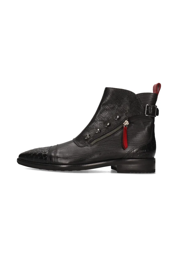 Cowboy-/Bikerstiefelette - zwart