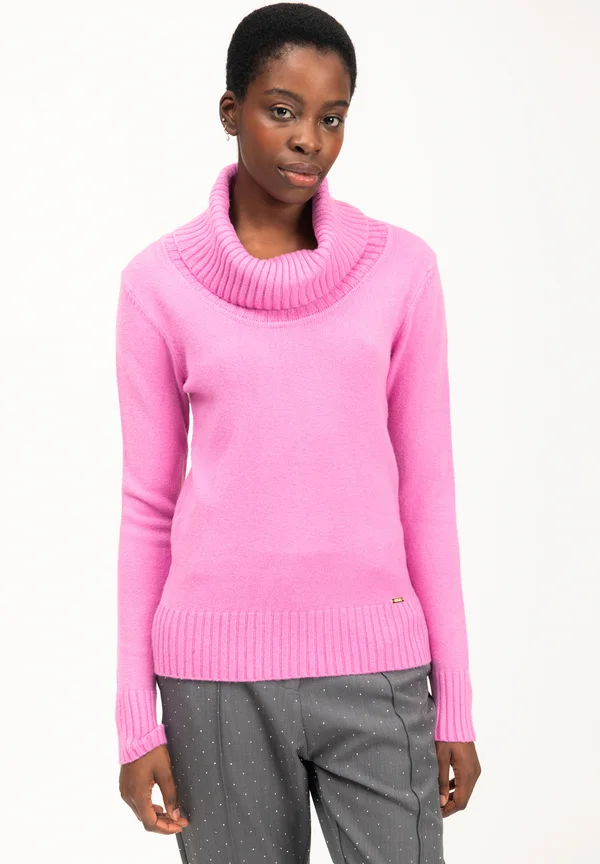 COWL-NECK - Strickpullover - pink