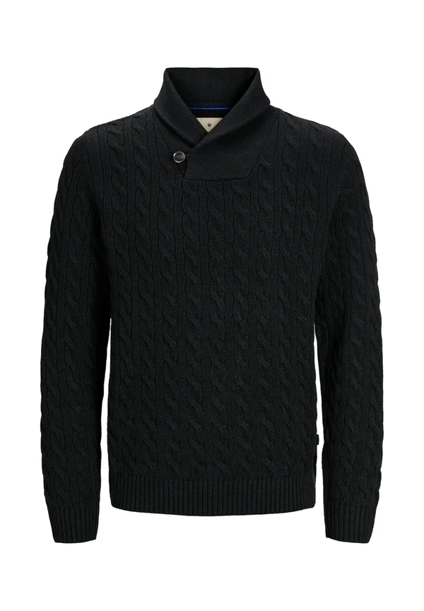 CRASH SHAWL NECK - Strickpullover - schwarz