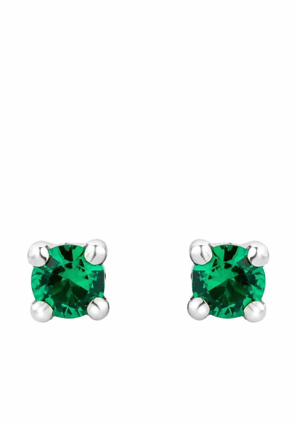 CREATED EMERALD  - Ohrringe - white gold-coloured