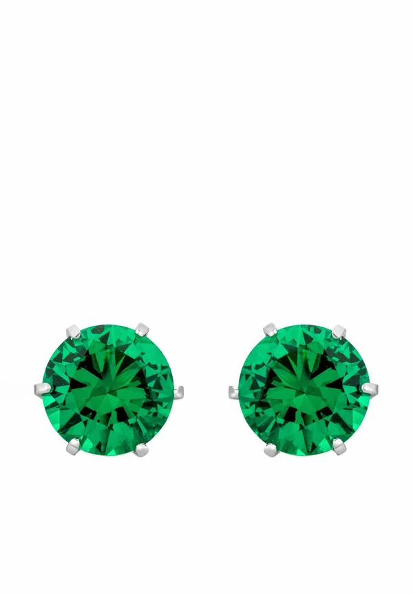 CREATED EMERALD  - Ohrringe - white gold
