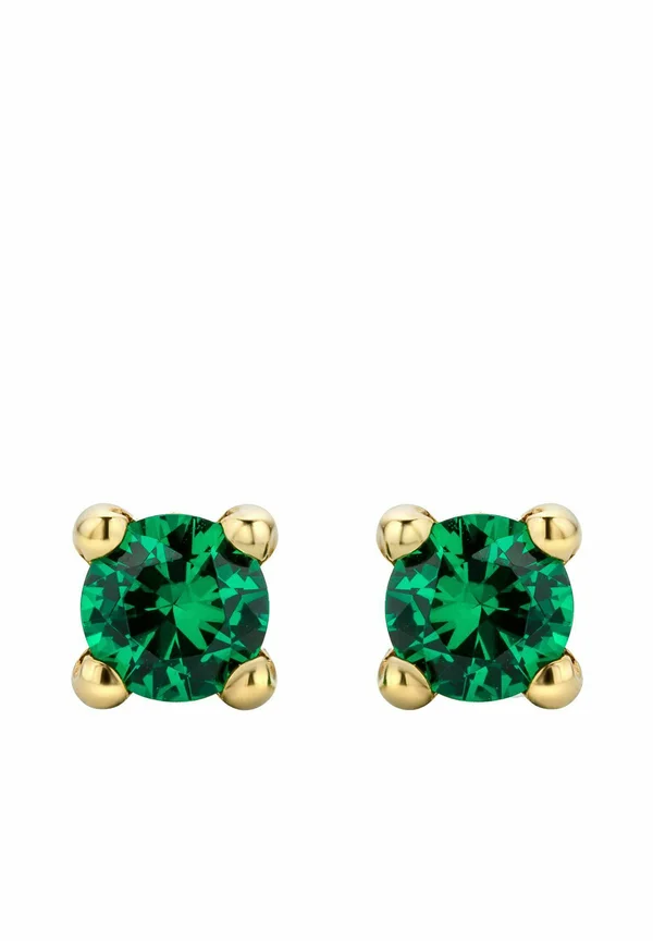 CREATED EMERALD  - Ohrringe - yellow gold-coloured