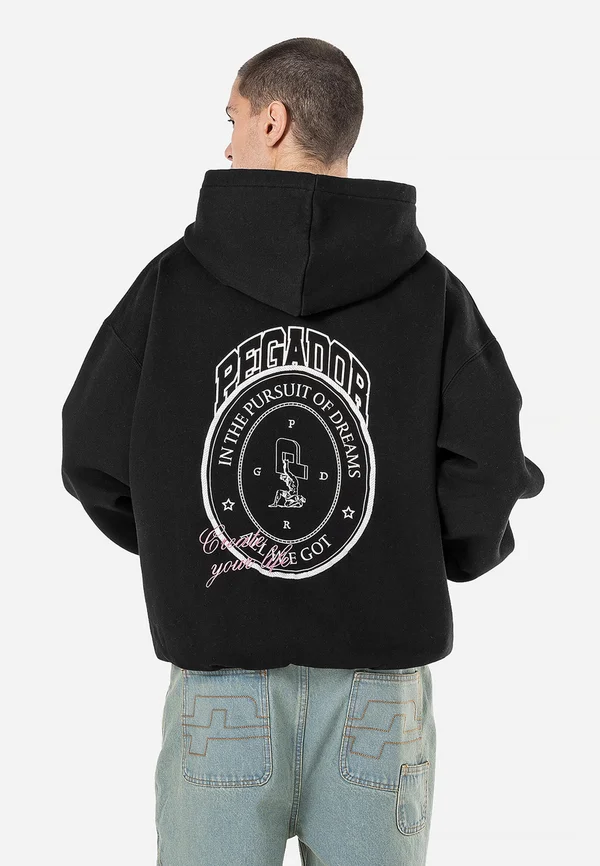 CREGO HOODIE - Kapuzenpullover - washed black