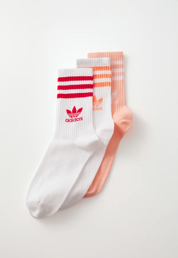 CREW  3 PACK - Socken - white   glow pink   white