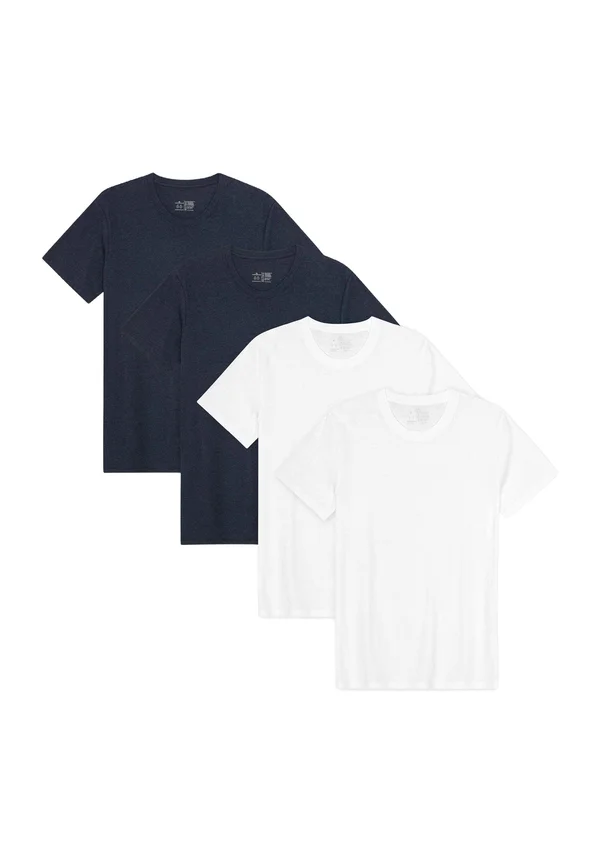 CREW NECK 4-PACK - T-Shirt basic - white/dark navy