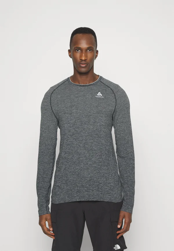 CREW NECK ESSENTIAL SEAMLESS - Langarmshirt - grey melange