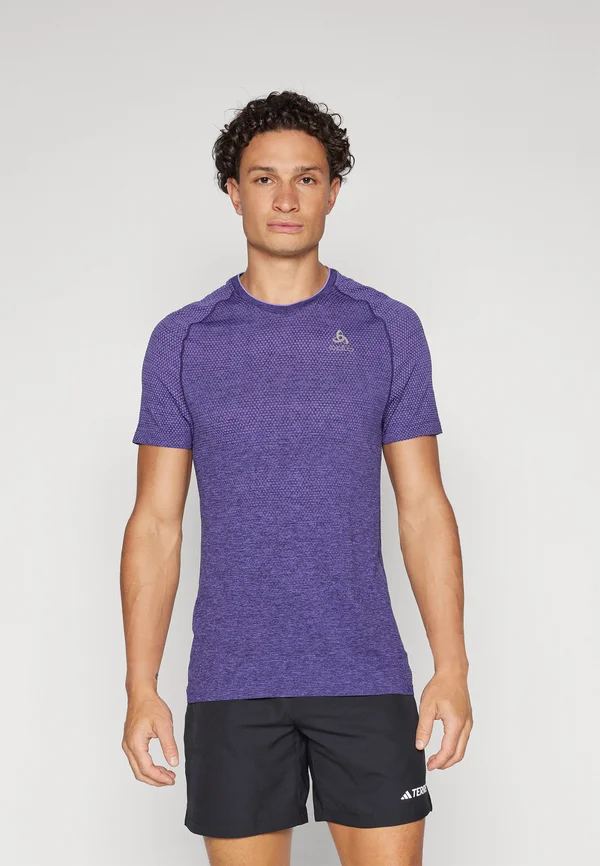 CREW NECK ESSENTIAL SEAMLESS - Sport T-Shirt - eclipse melange