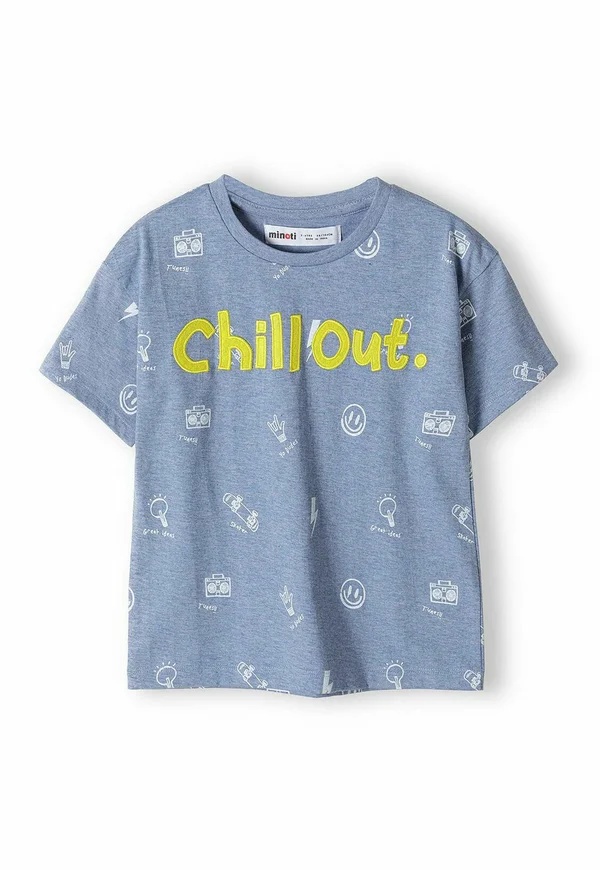 CREW NECK SHORT SLEEVE - T-Shirt basic - mottled blue