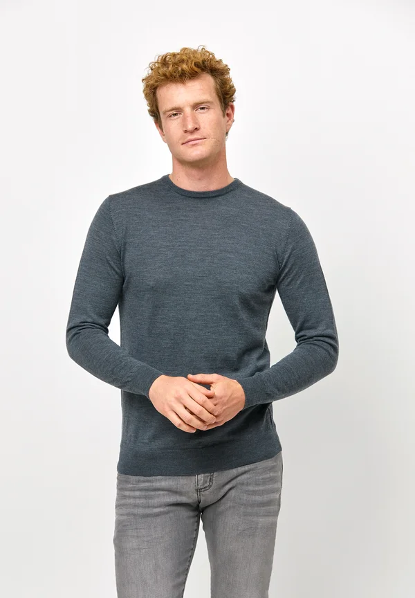 CREW NECK - Strickpullover - anthra