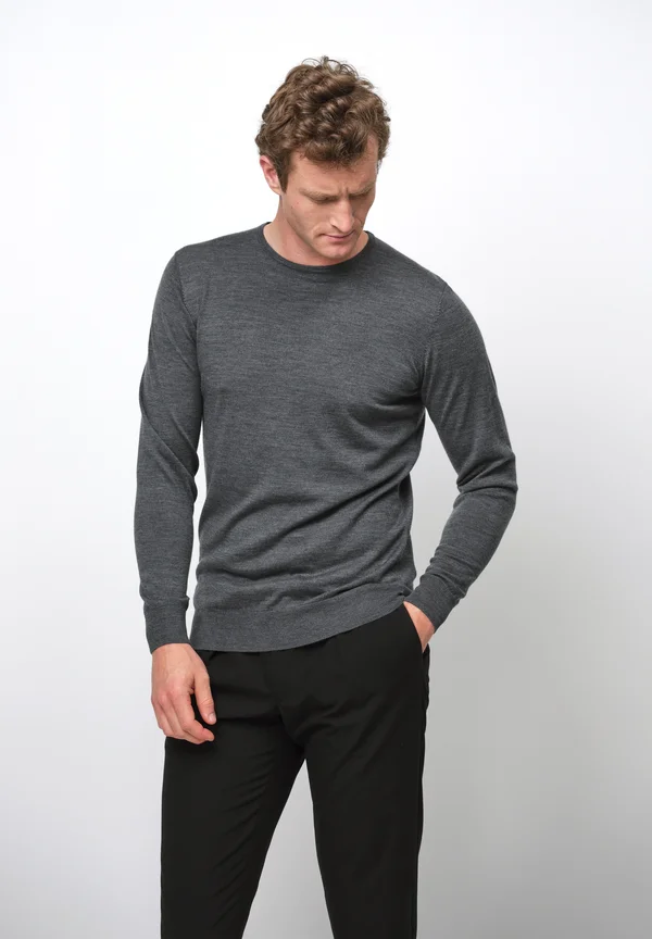 CREW-NECK - Strickpullover - anthra