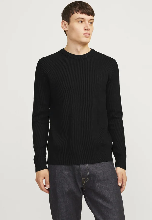 CREW NECK - Strickpullover - black