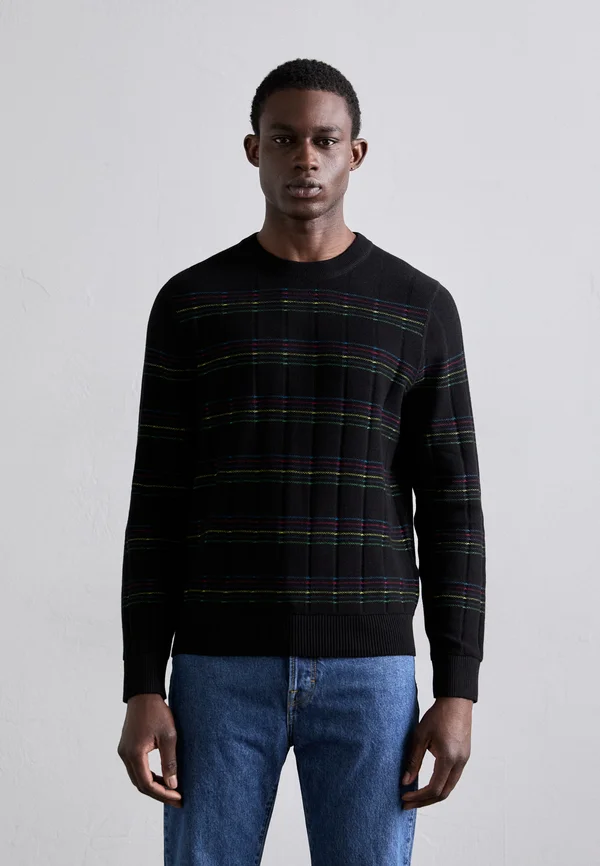 CREW NECK - Strickpullover - black