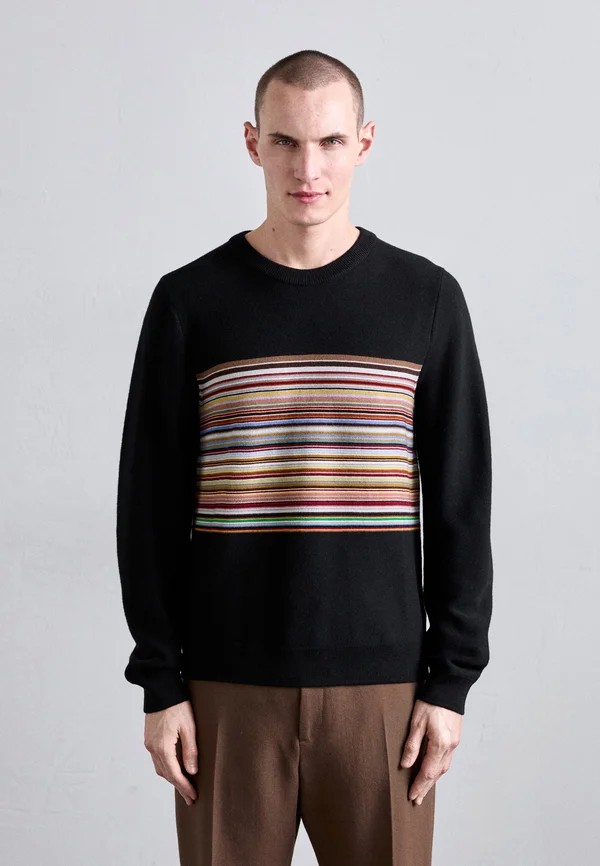 CREW NECK - Strickpullover - black