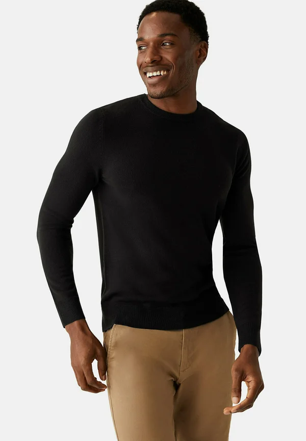CREW NECK  - Strickpullover - black