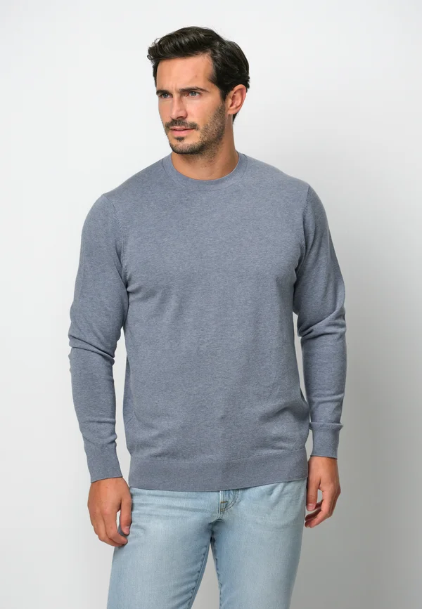 CREW NECK - Strickpullover - blue