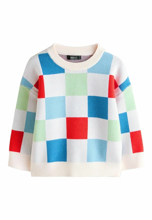 CREW NECK   - Strickpullover - bright checkerboard