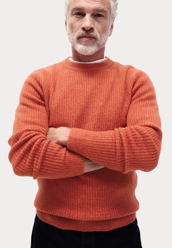 CREW NECK  - Strickpullover - burnt orange