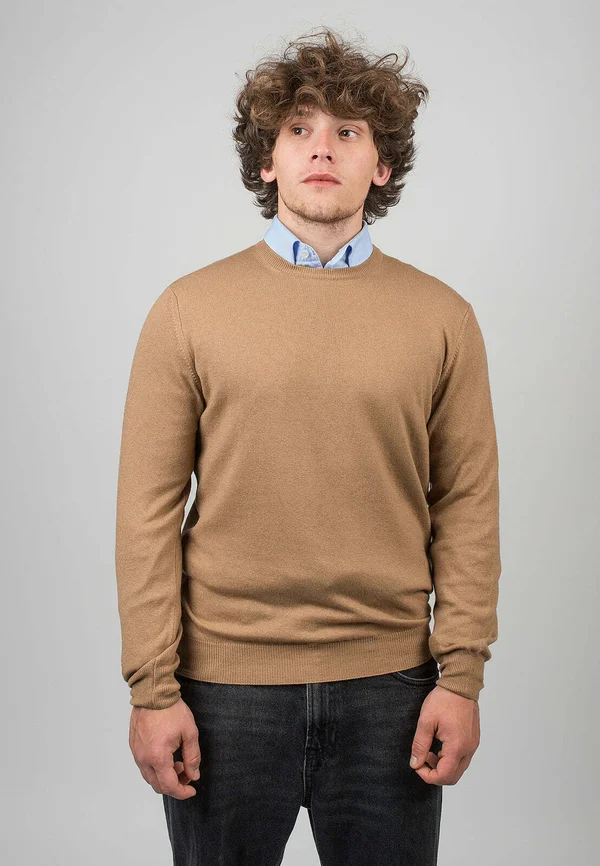 CREW NECK - Strickpullover - cammello