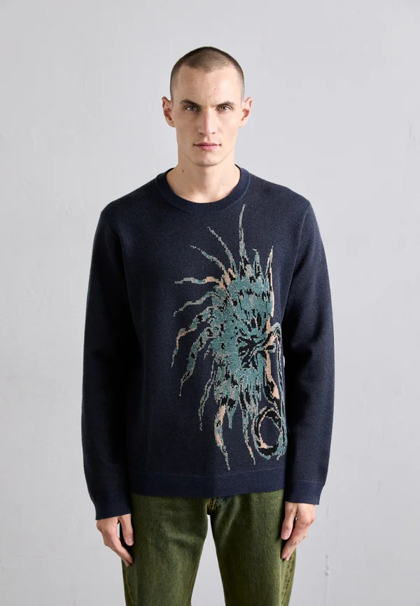 CREW NECK - Strickpullover - dark blue