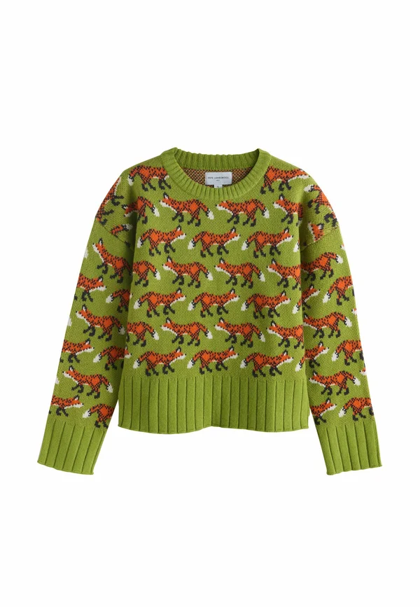 CREW NECK - Strickpullover - green fox