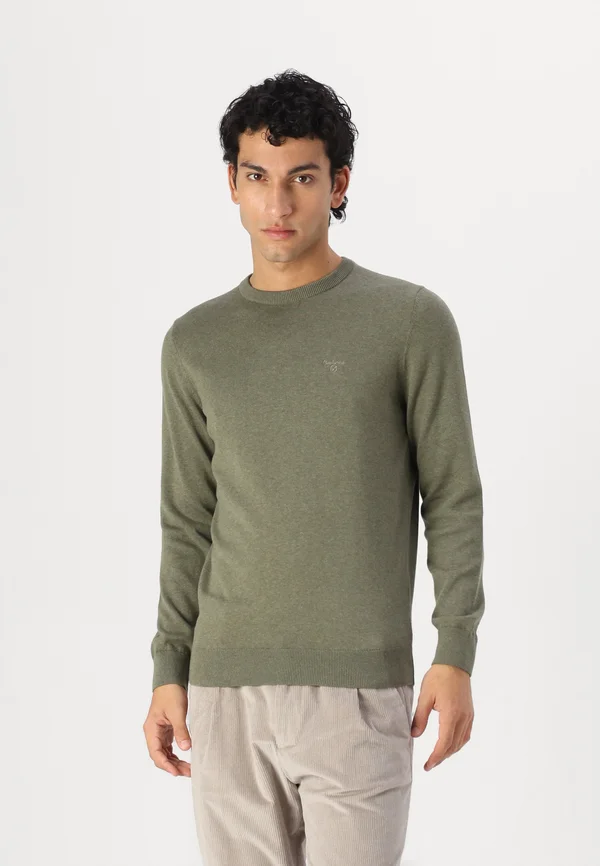 CREW NECK - Strickpullover - green slate