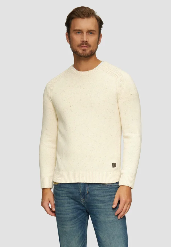 CREW NECK - Strickpullover - helles beige