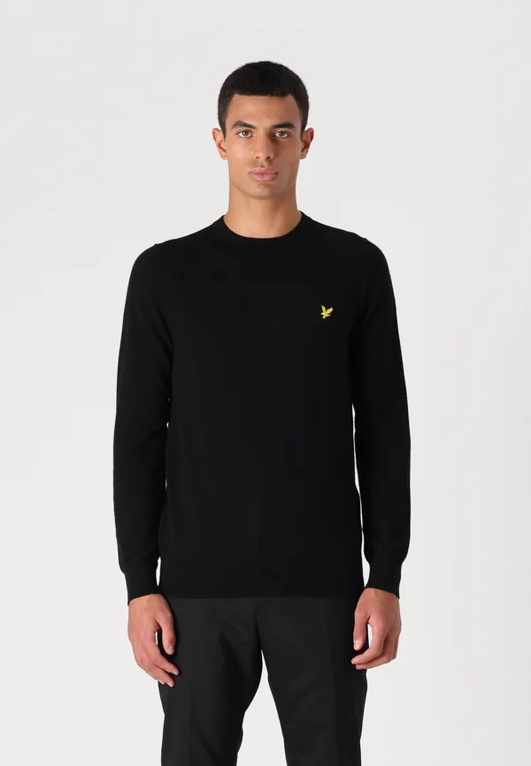 CREW NECK - Strickpullover - jet black