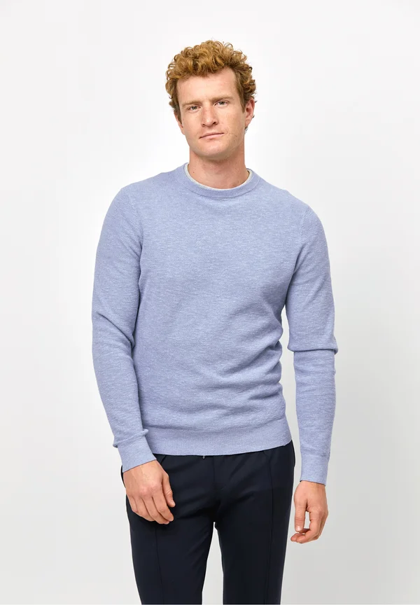 CREW NECK - Strickpullover - light blue