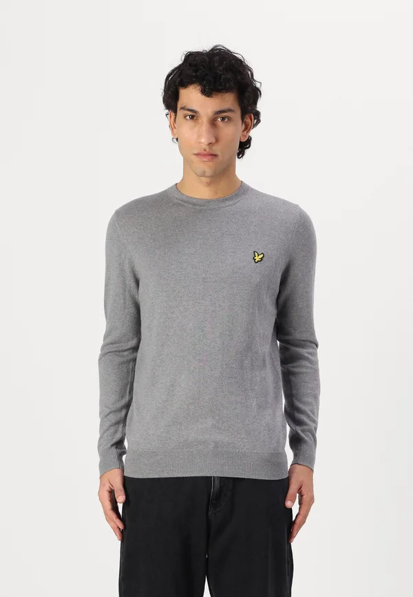 CREW NECK - Strickpullover - mid grey