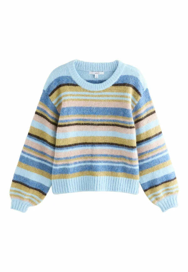 CREW NECK - Strickpullover - multi blue stripe