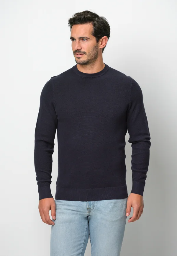 CREW NECK - Strickpullover - navy