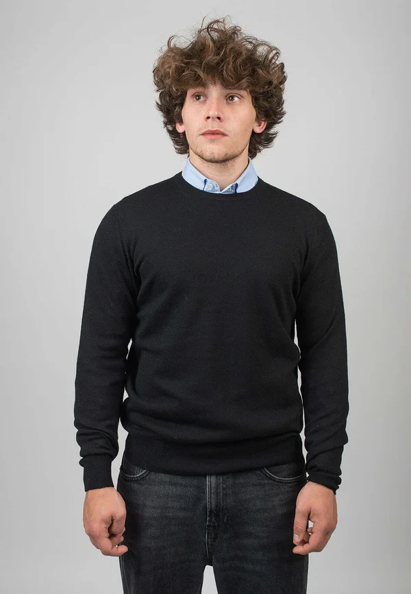 CREW NECK - Strickpullover - nero