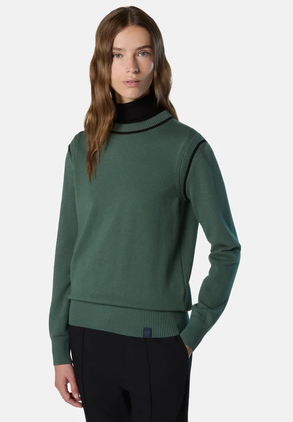CREW-NECK - Strickpullover - sage green